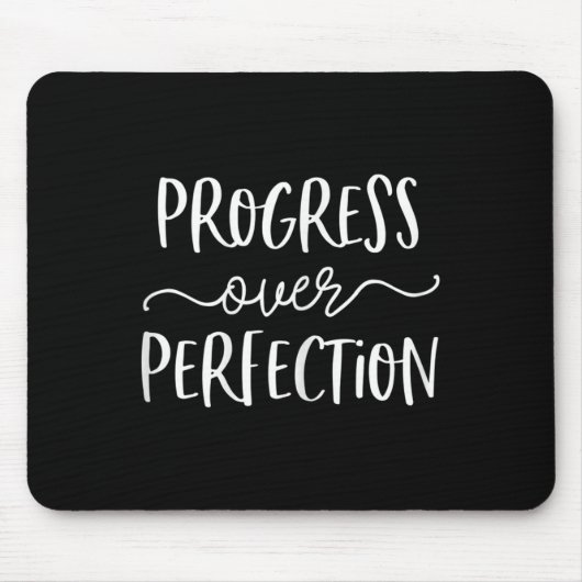 Wachstum Mindset Teacher Shirt Progress over Perfe Mousepad (Vorne)
