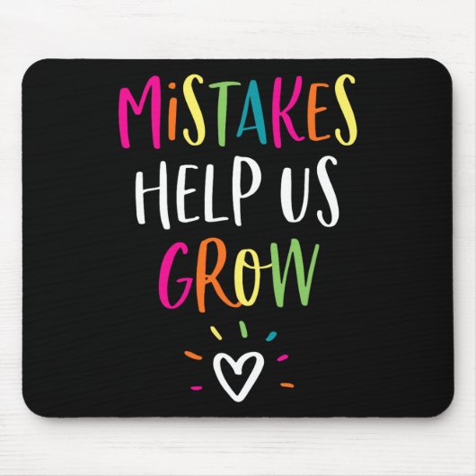 Wachstum Mindset zurück zum Schullehrer St Mousepad (Vorne)