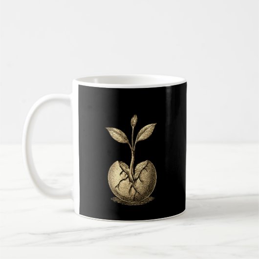 Wachstum nach Kampf Becher • Minimale Motivation Kaffeetasse (Links)