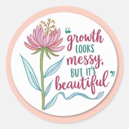 Wachstum sieht aus wie Messer Runder Aufkleber (Vorderseite)
