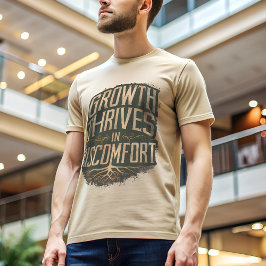 Wachstum Thrives Bio Grunge Typografie T-Shirt