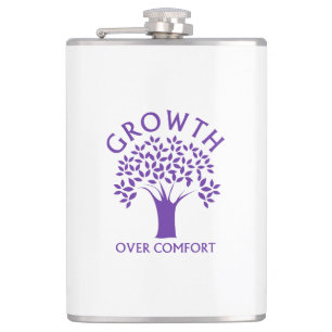 Wachstum über Komfort Flachmann