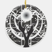 Wachstum und Harmonie Keramik Ornament (Hinten)