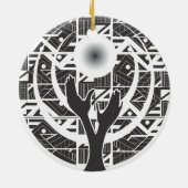 Wachstum und Harmonie Keramik Ornament (Hinten)