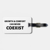 Wachstum und Komfort können niemals koexistieren Gepäckanhänger (Rückseite horizontal)