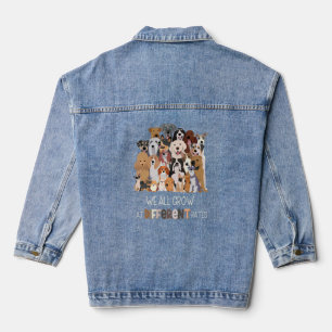 Wachstums-Mindset-Klassenlehrer Dog Thema Diversi Jeansjacke