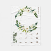 Wachstumsbeobachter - Weißblüten zweigt Meilenstei Fleecedecke (Vorderseite)