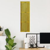 Wachstumsdiagramm - Bambusbretter mit Messungen Poster (Heimbüro)