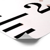 Wachstumsdiagramm des rosa Hochlandkuhkalbs Poster (Ecke)