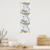 Wachstumsdiagramm - Drache in den Bäumen Poster (Küche)