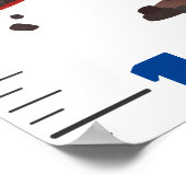 Wachstumsdiagramm für den niedlichen Cartoon Poster (Ecke)