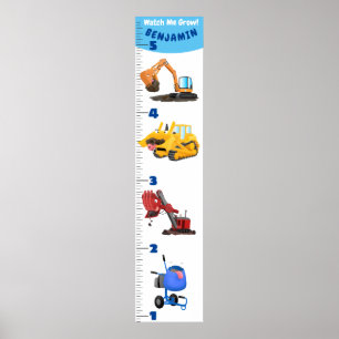Wachstumsdiagramm für den niedlichen Cartoon Poster