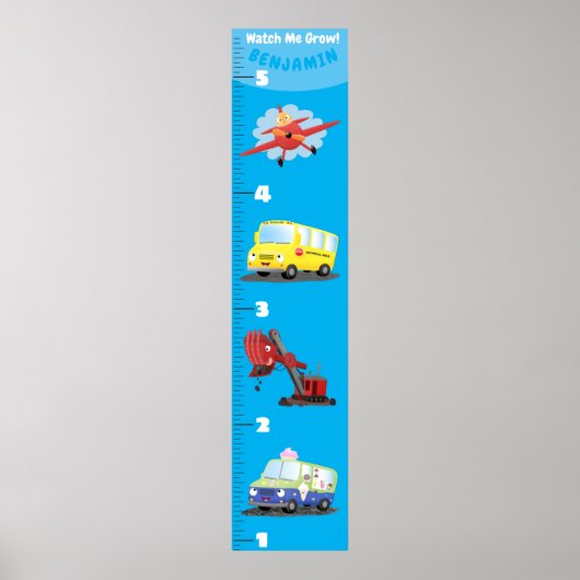 Wachstumsdiagramm für den niedlichen Cartoon Poster (Vorne)