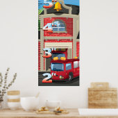 Wachstumsdiagramm für Feuerronden Poster (Küche)