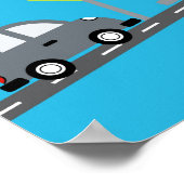 Wachstumsdiagramm für Kinder - Autos und LKW Poster (Ecke)