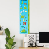 Wachstumsdiagramm für Kinder - Frösche und Schmett Poster (Heimbüro)