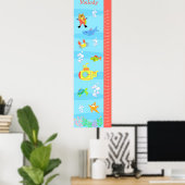 Wachstumsdiagramm für Kinder - im Meer Poster (Heimbüro)