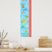 Wachstumsdiagramm für Kinder - im Meer Poster (Küche)