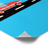 Wachstumsdiagramm für Kinder - Tiere, Autos und Za Poster (Ecke)