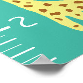 Wachstumsdiagramm lächelnde Giraffe Poster (Ecke)