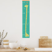 Wachstumsdiagramm lächelnde Giraffe Poster (Küche)