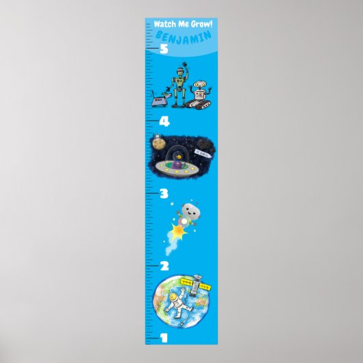 Wachstumsdiagramm niedlicher wissenschaftlicher Ca Poster (Vorne)