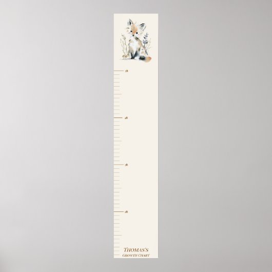 Wachstumsdiagramm Wald Fuchs für Kinder Poster (Vorne)