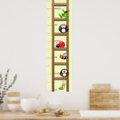 Wachstumsdiagramme für Tiere auf einem Ladder Post Poster (Küche)