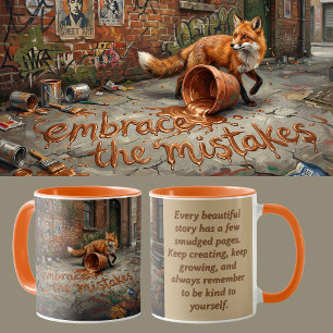Wachstumsmentalität Fuchs Animalcore-Therapie-Kuns Tasse