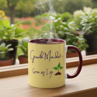 Wachstumsmentalität Motivierendes Positives Zitat Tasse
