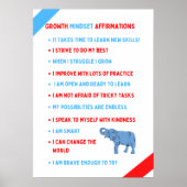 Wachstumsmindest-Affirmations-Poster Poster (Vorne)