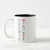 Wachstumsmindset-T - Shirt-Lehrer Zweifarbige Tasse (Links)