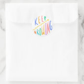 Wachstumsnachweis "Behalt Growing" Runder Aufkleber (Tasche)