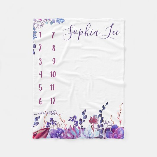 Wachstumspur - Meilenstein - Aquarellbilder Fleecedecke (Vorderseite)