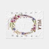 Wachstumspur - Meilenstein - Aquarellfarben - Blum Fleecedecke (Vorderseite (Horizontal))