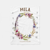 Wachstumspur - Meilenstein - Aquarellfarben - Blum Fleecedecke (Vorderseite)