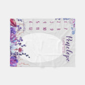 Wachstumspur - Meilenstein - Lila Aquarell Fleecedecke (Vorderseite (Horizontal))