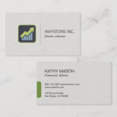 Wachstumssymbol | Investitionen Visitenkarte (Vorne/Hinten)