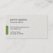 Wachstumssymbol | Investitionen Visitenkarte (Rückseite)