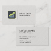 Wachstumssymbol | Social Media Marketing Visitenkarte (Vorne/Hinten)