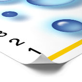 Wachstumstabelle - Anstieg der Blasen Poster (Ecke)