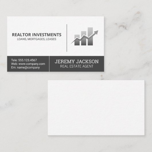 Wachstumstabelle | Finanzwachstum Visitenkarte (Vorne/Hinten)