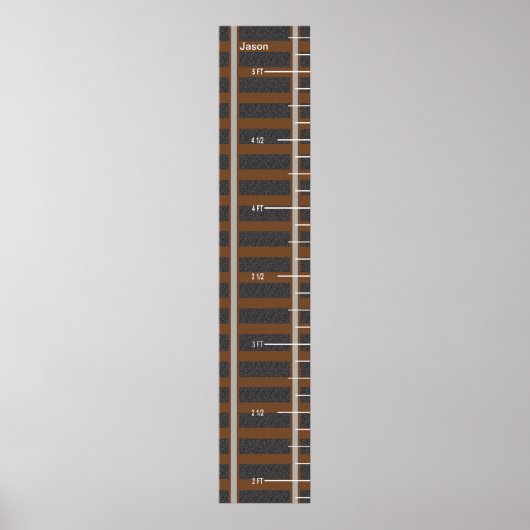 Wachstumstabelle für Eisenbahnstrecken Poster (Vorne)