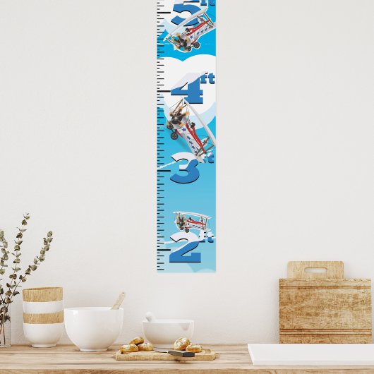 Wachstumstabelle für Flugzeug Poster (Küche)