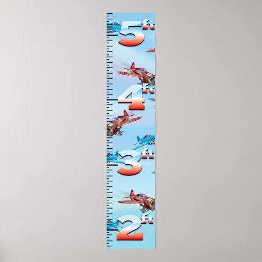 Wachstumstabelle für Flugzeuge Poster (Vorne)