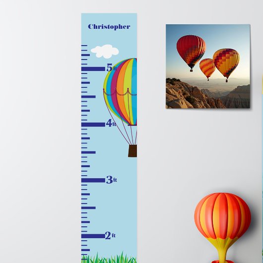 Wachstumstabelle für Heißluftballonen Poster