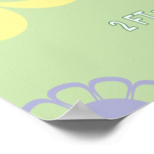 Wachstumstabelle für hübsche Blume Poster (Ecke)