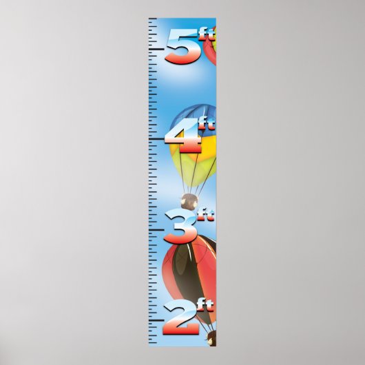 Wachstumstabelle für Luftballons Poster (Vorne)
