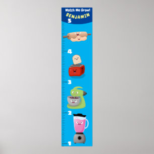Wachstumstabelle für niedliche Cartoon Poster