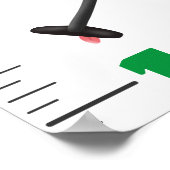 Wachstumstabelle für niedliche Cartoon Poster (Ecke)